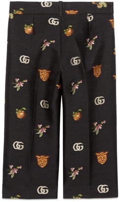 Gucci Children's symbols jacquard trousers