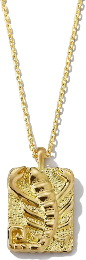 David Webb 18K yellow gold diamond Scorpio Zodiac pendant necklace