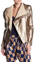 Thumbnail for your product : TOV Faux Leather Contrast Jacket