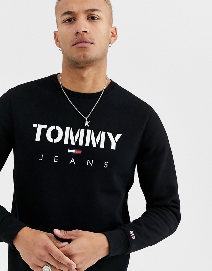 tommy jeans black sweatshirt