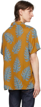 Nudie Jeans Orange Leaf Print Arvid Shirt