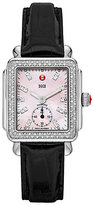 Thumbnail for your product : Michele Deco Diamond & Pink Mother-of-Pearl Rectangular Alligator-Strap Watch