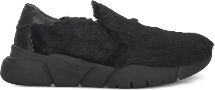 Moschino Faux-Fur Sneakers