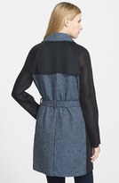 Thumbnail for your product : Elie Tahari 'Lisa' Tweed & Mesh Trench Coat
