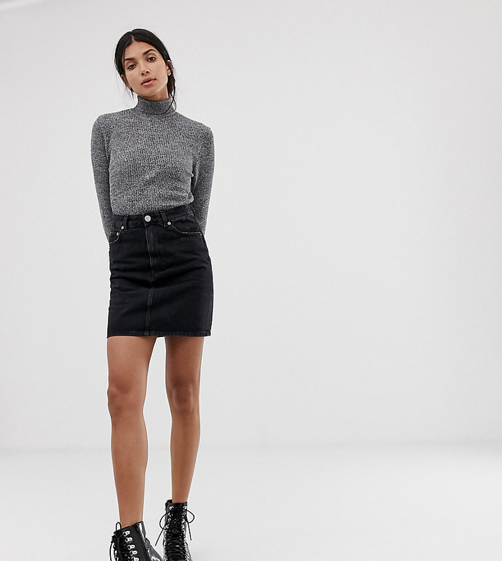 ASOS Design Tall Jersey Pencil Mini Skirt in Black
