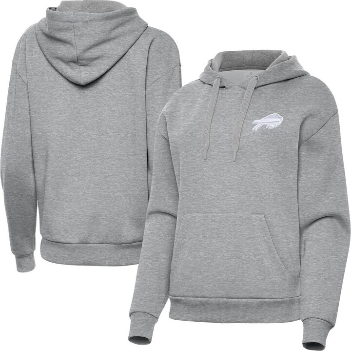 Antigua Women's Heather Gray Buffalo Bills Victory Pullover Hoodie