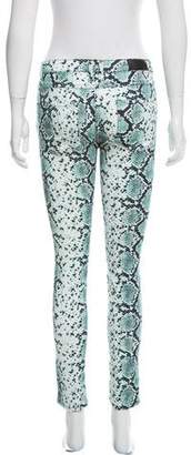 Sandro Mid-Rise Printed Jeans