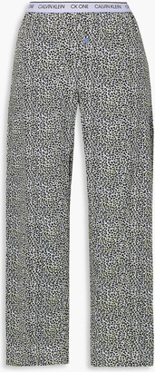 CK One leopard-print cotton-jersey pajama pants