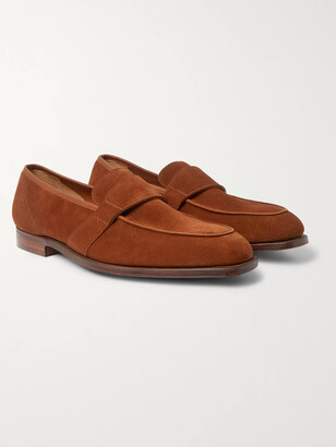 George Cleverley Owen Suede Penny Loafers
