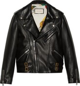 Thumbnail for your product : Gucci Plongé leather biker jacket