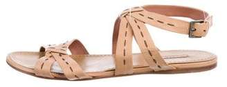Alaia Leather Strap Sandals
