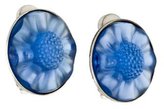 Thumbnail for your product : Lalique Crystal Flower Clip-On Earrings