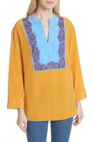 Thumbnail for your product : Tory Burch Colorblock Silk Tunic