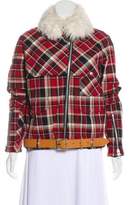 Thumbnail for your product : Rag & Bone Plaid Shearling-Trimmed Jacket w/ Tags