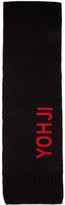 Thumbnail for your product : Y-3 Black Yohji Letters Scarf