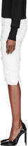 Thumbnail for your product : Nina Ricci Cream Wool & Silk Twisted Panel Contrast Skirt