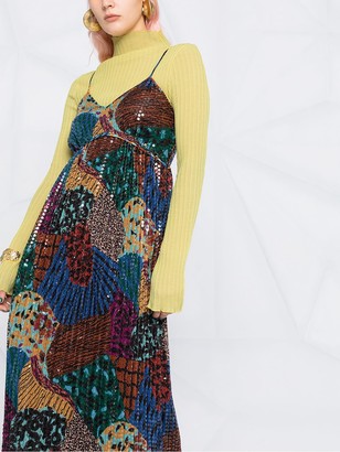 M Missoni Long Sequin-Embellished Dress