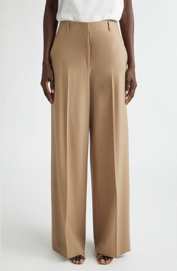 Lafayette 148 New York Thames Tropical Wool Blend Wide Leg Pants