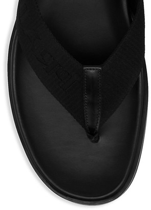 Prada Nylon & Leather Thong Sandals