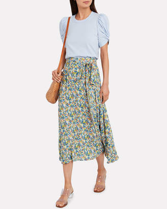 Faithfull The Brand Asiya Vionette Floral Crepe Skirt