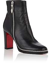 Thumbnail for your product : Christian Louboutin Women's Telezip Leather Ankle Boots - Black, Black lucido