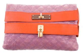 Marc Jacobs Quilted Leather Double Flap Clutch