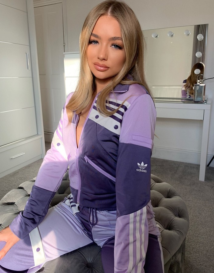 adidas x Danielle Cathari track top in purple - ShopStyle Activewear Jackets