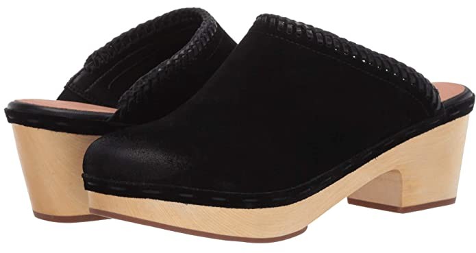 black suede clogs women's shoes