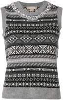 Thumbnail for your product : Michael Kors Collection geometric pattern knitted top