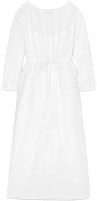 Sonia Rykiel Broderie Anglaise Cotton Maxi Dress - White