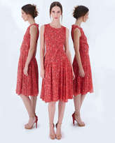 Thumbnail for your product : Oscar de la Renta Printed A-Line Silk Chiffon Dress