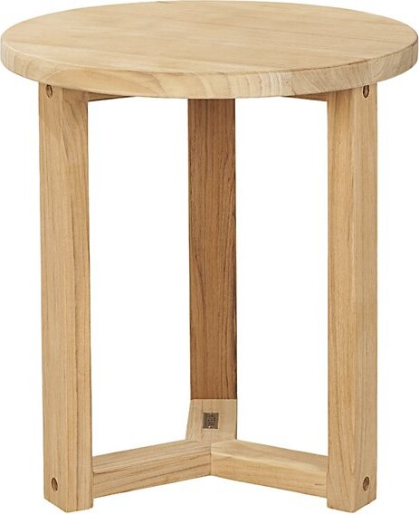 HiTeak Furniture Nesting Outdoor Side Table in Brown, Size: Small