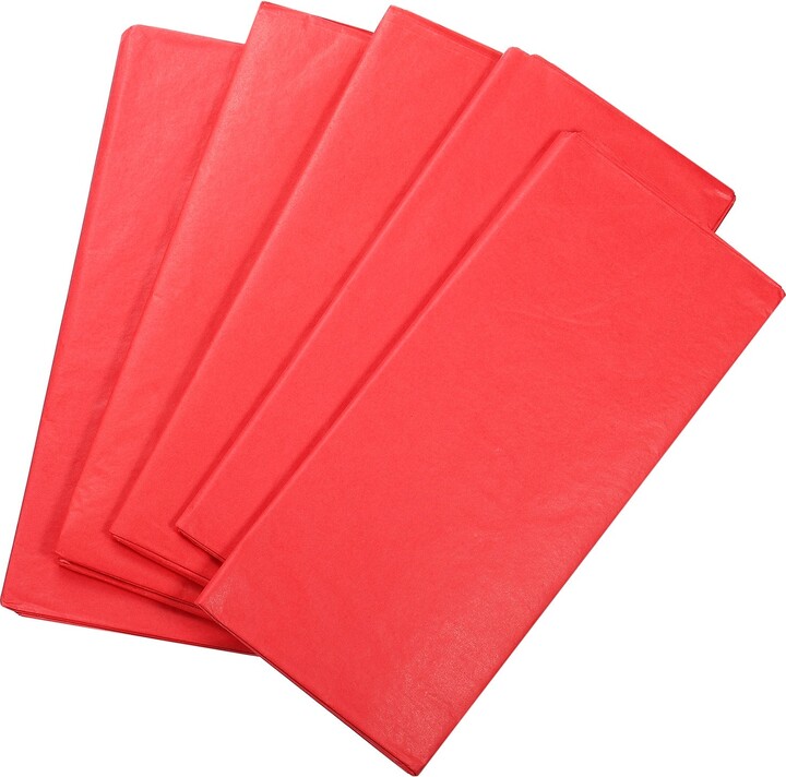 Unique Bargains Gift Wrap Tissue Paper Bright Red 20"x26" for Gift Bag