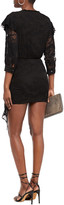 Thumbnail for your product : IRO Famous Embroidered Cotton And Silk-blend Chiffon Mini Dress