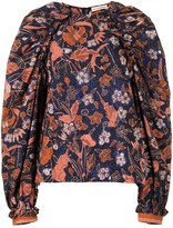 Thumbnail for your product : Ulla Johnson Floral Print Puff-Sleeve Blouse