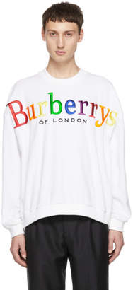 Burberry White Towelling Sweatshirt
