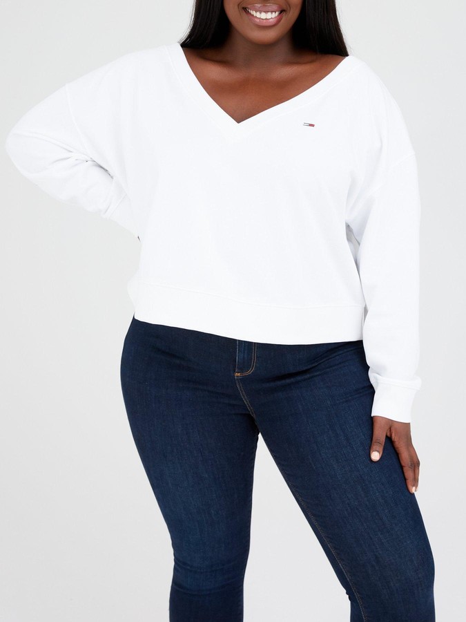 womens v neck sweatshirt