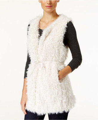 INC International Concepts Faux Sherpa Tie Vest, Created for Macy's