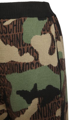 Moschino Virgin Wool Intarsia Knit Track Pants