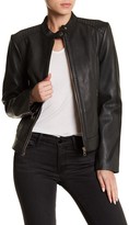 Thumbnail for your product : Cole Haan Lambskin Leather Front Zip Jacket