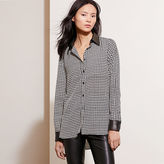 Thumbnail for your product : Ralph Lauren Houndstooth-Print Crepe Shirt