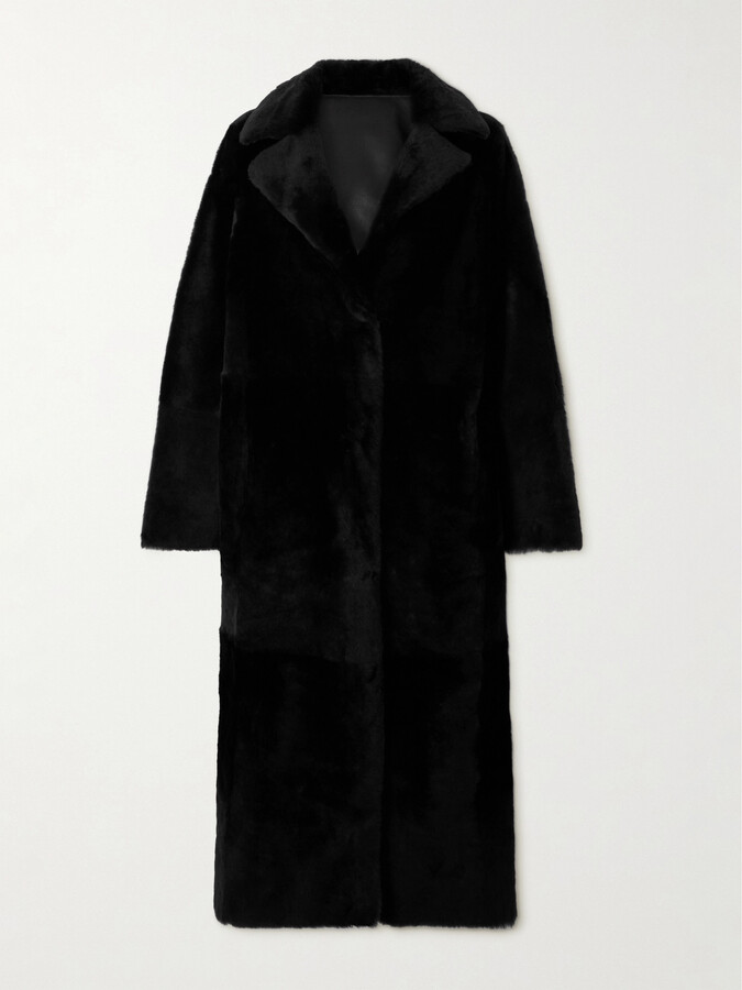 Yves Salomon Reversible Shearling Coat - Brown