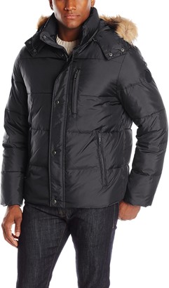 Cole Haan Mens Outerwear 27.5-Inch Faux Down Bomber