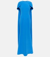 Thumbnail for your product : Safiyaa Ginkgo cape-detail gown