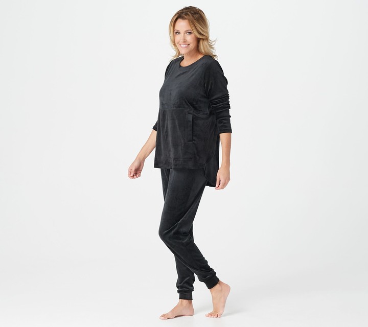 petite velour joggers