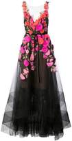 Marchesa Notte floral applique tulle gown