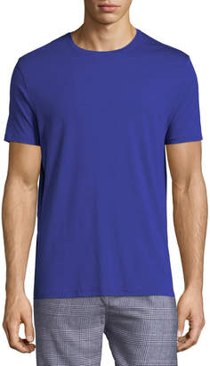 Derek Rose Basel 3 Crewneck Lounge T-Shirt, Blue