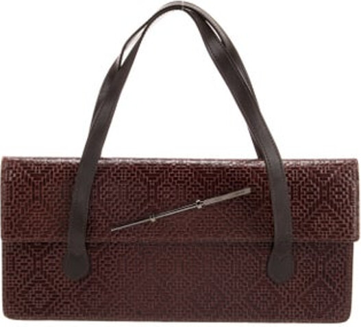 Kenzo Top Handle Bag Brown Leather Gunmetal Hardware Dual Shoulder Straps Faille Lining & Dual Interior Pockets Snap Closure at Front Unfortunately, due to restrictions, this item may not be eligible for shipping in all areas.