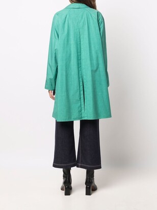 Burberry Pre-Owned 1980s Flared Knee-Length Coat