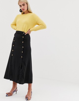 button front midaxi skirt